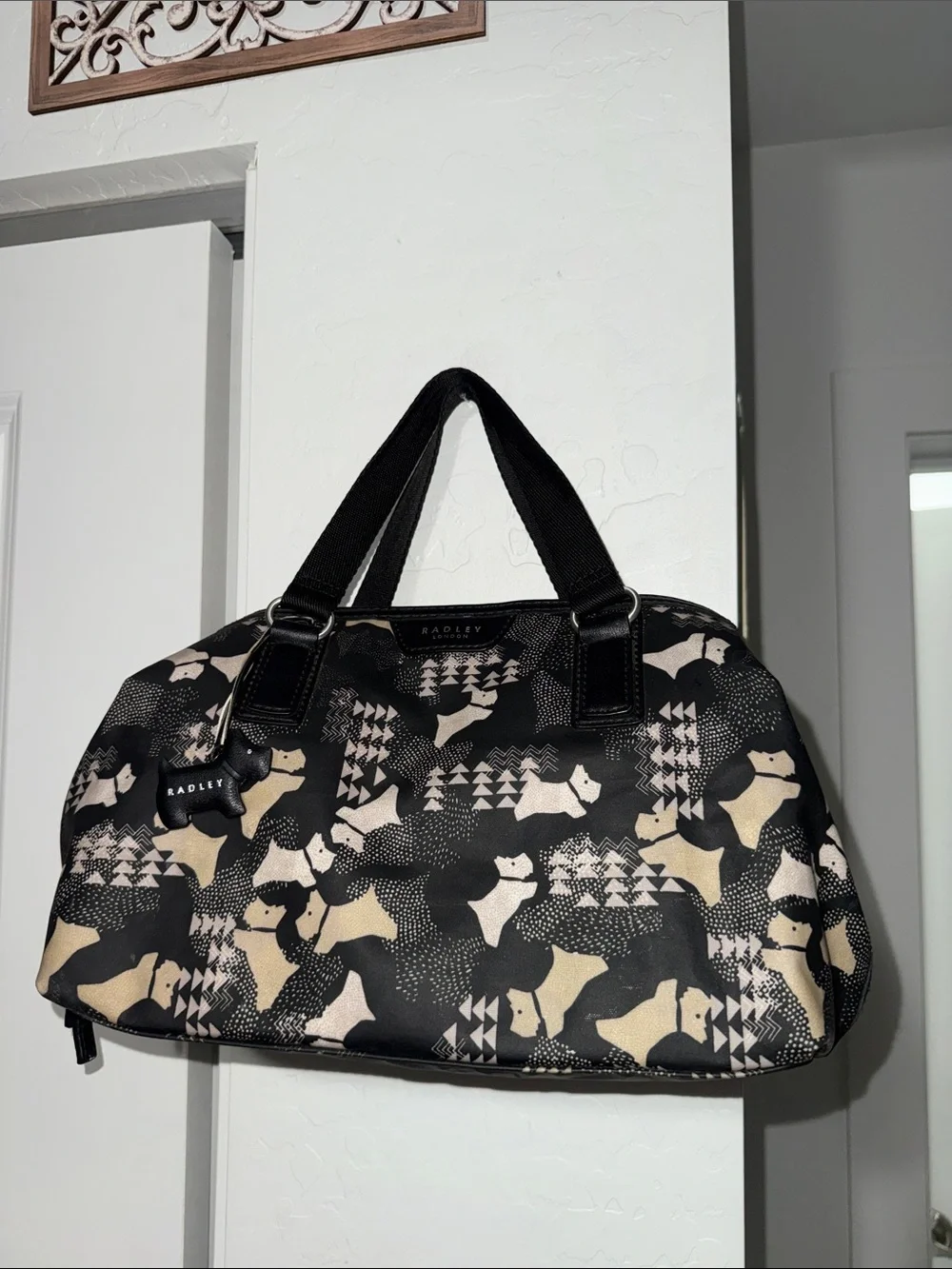 RADLEY LONDON Black and Beige Patterned Bag Purse